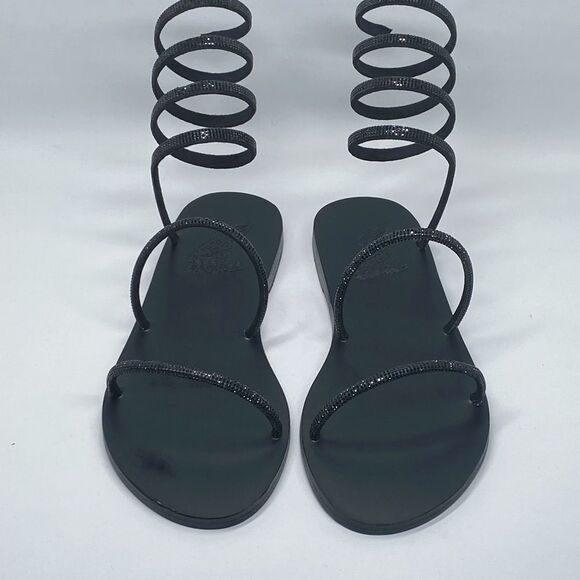 ANCIENT GREEK SANDALS Ofis Low Crystal-Embellished Wraparound Sandals size 39 - Picture 4 of 15